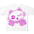 ReShellyのピンク/ネコ/肉球 All-Over Print T-Shirt