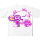 ReShellyのキャット/ピンク/猫/録画中？ All-Over Print T-Shirt