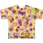 ぴょろりんちょ🐤のド派手なお菓子キテレツねこ All-Over Print T-Shirt