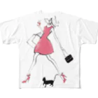 Jojo Yan | A Fashion Illustratorのいっぱい買い物に行こう All-Over Print T-Shirt