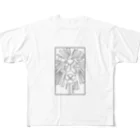 chicodeza by suzuriのライオンの線画マーク All-Over Print T-Shirt