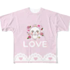 ♡らぶうさ♡のらぶうさ　ラブリー♡フルグラフィックTシャツ All-Over Print T-Shirt