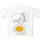 126.comの Egg broke フルグラフィックTシャツ