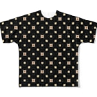 旅と、日記と、総柄。のキャッツアイ！よく見てキャッツアイだよ！ All-Over Print T-Shirt