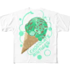 greenshibadog factoryのチョコミンタイガー！2 フルグラフィックTシャツ