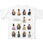 ねこや久鶻堂の全員整列！鎌倉殿の13猫 フルグラフィックTシャツ