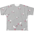 ウーのけんこう（グレー） All-Over Print T-Shirt