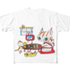 ネコリッチのお茶の間 All-Over Print T-Shirt