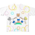 greetenの猫ちゃん組体操　運動会 All-Over Print T-Shirt