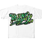 BUFFALO SOLDIER のBUFFALO SOLDIER GREEN GRAFFITID フルグラフィックTシャツ