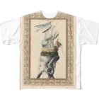 J. Jeffery Print Galleryのマリー・アントワネット　船のヘアースタイル フルグラフィックTシャツ
