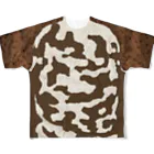 hikikawa（ヒキガエル脳炎）のヒキガエルなりきりTシャツ(ブラウン) フルグラフィックTシャツ