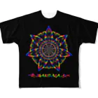 薈.collectionのRainbowmandala2シリーズ All-Over Print T-Shirt