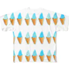 お菓子な魔道具店のいっぱい空色のチョココロネ All-Over Print T-Shirt