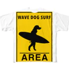 Dog On Boardのsurf  All-Over Print T-Shirt