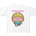 TICTOCのどうぶつショップのめがねっ子（ロゴあり） All-Over Print T-Shirt