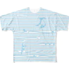 dizzyのBlue Stripes フルグラフィックTシャツ