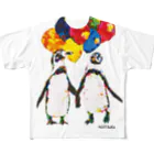 NiJi$uKeの風船ペンギン フルグラフィックTシャツ