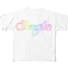 週刊少年ライジングサンズのShoogle(シューグル) Rainbow Line All-Over Print T-Shirt