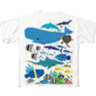 みなとまち層の小笠原の海洋生物(背景なし) フルグラフィックTシャツ