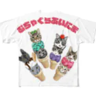 みきぞーん｜保護猫 ミッキー画伯と肉球とおともだちのmuchaguraainima ice フルグラフィックTシャツ