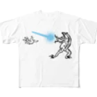 モルTの鳥獣人物戯画　カメハメ波 All-Over Print T-Shirt