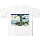 寿めでたや(ukiyoe)の葛飾北斎_冨嶽三十六景　甲州三嶌越 All-Over Print T-Shirt