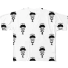 b.b propecho clothesのMEN'S WHITE ALL LOGO TEE All-Over Print T-Shirt