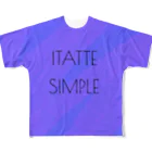 たかやまのITATTE SIMPLE いたってシンプル シリーズ フルグラフィックTシャツ