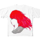 sayonara_nostalのなびく女の子 All-Over Print T-Shirt