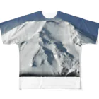 下田村の冠雪した富士山_003 フルグラフィックTシャツ