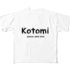 kotomi1997のpeace amd love フルグラフィックTシャツ