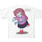 OMOROMのI'm hungry! フルグラフィックTシャツ