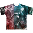 秀美のfire All-Over Print T-Shirt