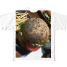 awakeve57の虫の卵バーガー フルグラフィックTシャツ