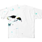 ハピなるショップの水色の鉱石っぽい All-Over Print T-Shirt