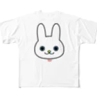 ラキフルの鼻たれウサギ フルグラフィックTシャツ