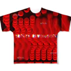 Aimurist のRed revolution  フルグラフィックTシャツ