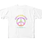 薈.collectionのLove＆peaceシリーズRainbowcolorバージョン フルグラフィックTシャツ