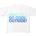 異文化交流のOH! SO COOL OUTSIDE! (お酢をください) フルグラフィックTシャツ