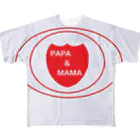 アメリカンベース の育児　パパ　ママ　PAPA & MAMA フルグラフィックTシャツ