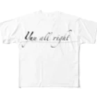 yuu all rightのロゴTシャツシリーズ/yuu all right All-Over Print T-Shirt