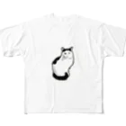 ねこのしっぽのモノクロs フルグラフィックTシャツ