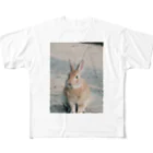 10year1yearのKani（うさぎ）メイン フルグラフィックTシャツ