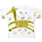 GIRAFFA GIALLO～ジラッファ ジャッロ～のキリンのジラくん フルグラフィックTシャツ