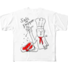 えむらぼのどうぶつTシャツのシェフのきまぐれ味つけ All-Over Print T-Shirt