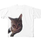tencchoのキジネコちかちゃん フルグラフィックTシャツ