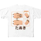 ものくろ屋のプラモデルたぬき All-Over Print T-Shirt