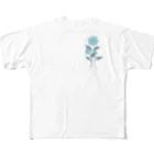 富士田☺︎の廃退の薔薇[水色] All-Over Print T-Shirt