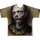 ミネムラコーヒーのルネッサンス期のゾンビ王侯貴族の肖像画 All-Over Print T-Shirt